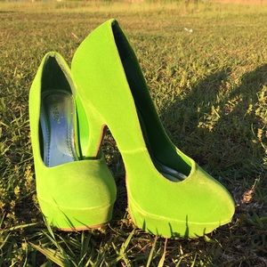 Lime green heels